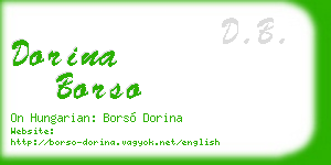 dorina borso business card