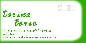 dorina borso business card